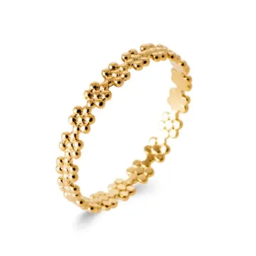 Bague plaqué or, or 750 millièmes