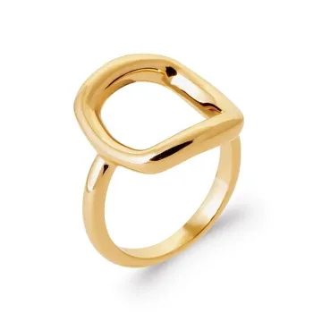 Bague plaqué or, or 750 millièmes