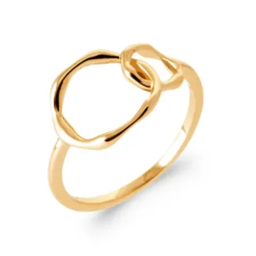 Bague plaqué or, or 750 millièmes