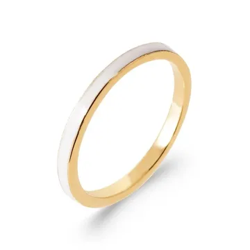 Bague plaqué or, or 750 millièmes