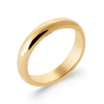 Bague plaqué or, or 750 millièmes