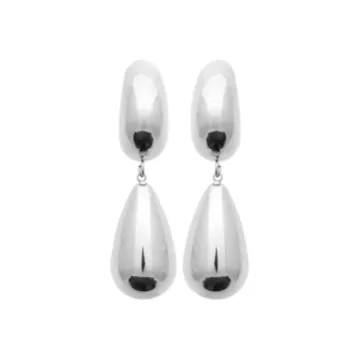 Boucles D'oreilles acier, Argent 925 millièmes
