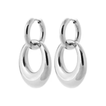 Boucles D'oreilles acier, Argent 925 millièmes