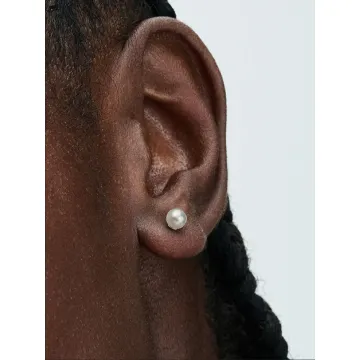 Clous d'Oreilles Perle de Culture d'Eau Douce Traitée 4,5 mm