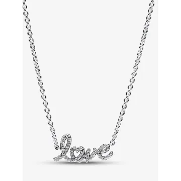 Collier Amour Manuscrit Étincelant