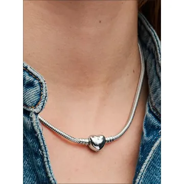 Collier Maille Serpent Fermoir Cœur