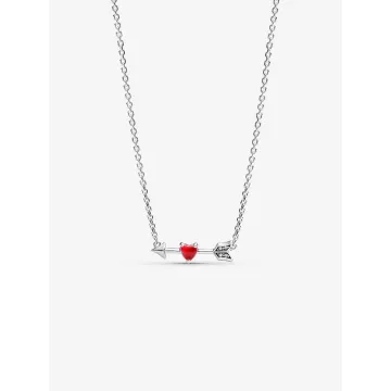 Collier Flèche & Cœur en Verre de Murano