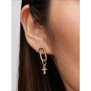 Mini-Charm Pendant Croix Scintillante