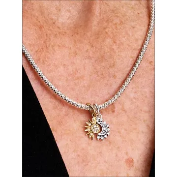 Charm Pendant Soleil & Lune Séparable