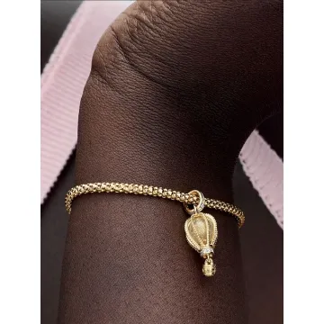 Charm Pendant Montgolfière Incolore Scintillant
