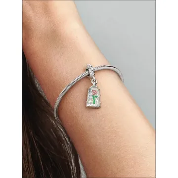 Charm Pendant Disney La Belle et La Bête Rose Enchantée