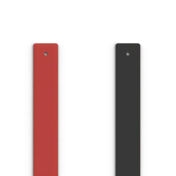 Les Georgettes Manchette Cuir Rouge Vernis / Noir 14 Mm
