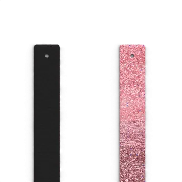 Les Georgettes Manchette Cuir Khôl Noir / Paillettes Orientales 14 Mm