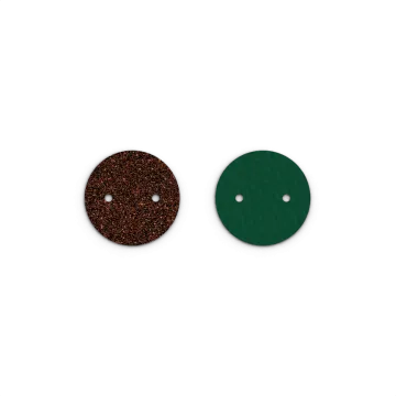 Les Georgettes Motif Medium Cuir Henné / Vert Émeraude D25 Mm