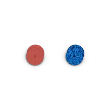 Les Georgettes Dormeuses Cuir Sépia / Paillettes Bleues 16 Mm
