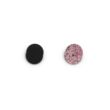 Les Georgettes Dormeuses Cuir Khôl Noir / Paillettes Orientales 16 Mm