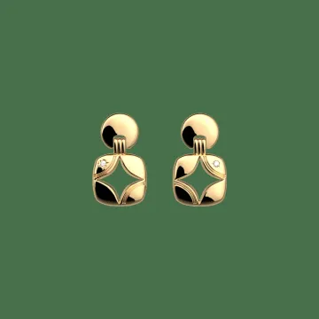 Les Georgettes Pendantes Laiton Doré À L'Or Fin, Oxyde De Zirconium Dorée Dorée 20 Mm