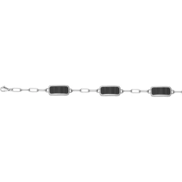 Phebus Homme - Bracelet Acier 316L , Carbone Forgé, 20+1.5Cm
