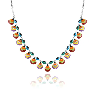 Collier Argent Laque 925 + Oxydes De Zirconium 45Cm