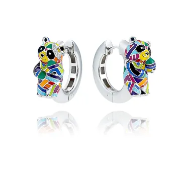 Boucles Oreilles Creoles Argent 925 + Oxydes De Zirconium