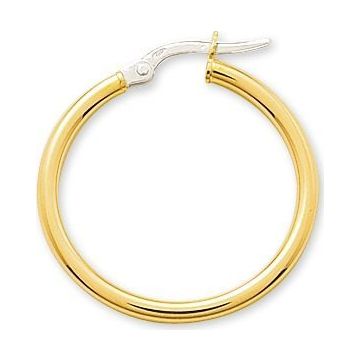 Créoles Lisses Or 375 millièmes Jaune