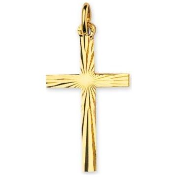 Pendentif Croix Or 375 millièmes Jaune