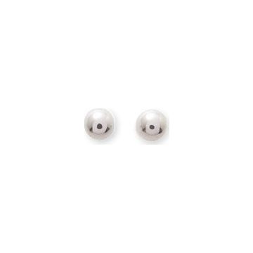 Boucles D'oreilles Or 375 millièmes Blanc 4 Mm