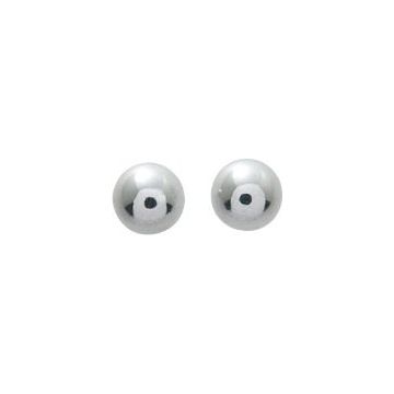 Boucles D'oreilles Or 375 millièmes Blanc 6 Mm