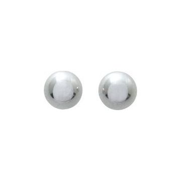 Boucles D'oreilles Or 375 millièmes Blanc 7 Mm