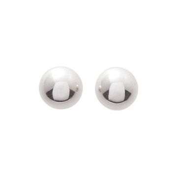 Boucles D'oreilles Or 375 millièmes Blanc 8 Mm