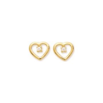 Boucles D'oreilles Or 375 millièmes Jaune Zirconium