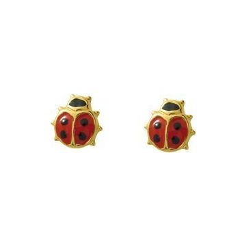 Boucles D'oreilles Laque Or 375 millièmes Jaune Pb À Vis