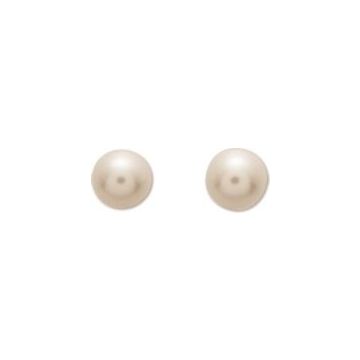 Boucles D'oreilles Or 375 millièmes Jaune Perle 5mm