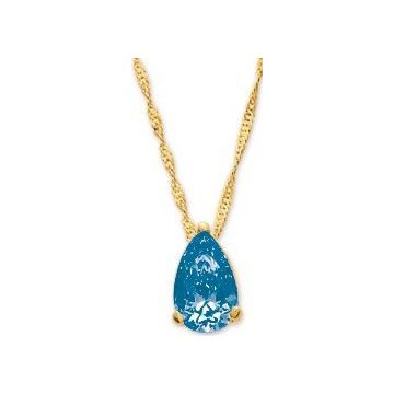 Collier Or 375 millièmes Jaune Topaze