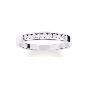 Bague zirconium or375 blanc