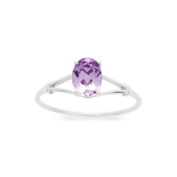 Bague améthyste or375 blanc