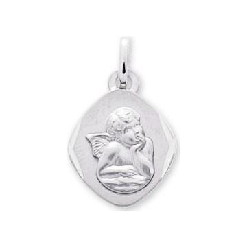 Médaille ange or blanc