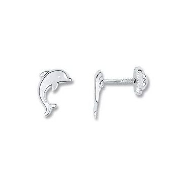 Boucles D'oreille Puce Or Blanc