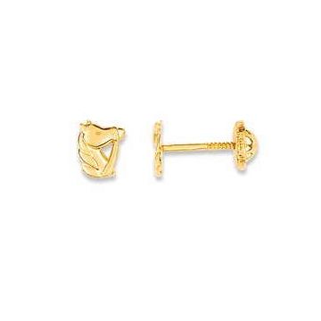 Boucles D'oreille Puce Vis Or Jaune