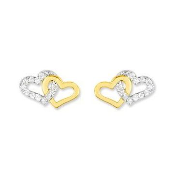 Boucles D'oreille Clous Oxyde Bicolore