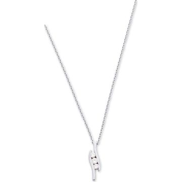 Collier Zirconium or375 blanc