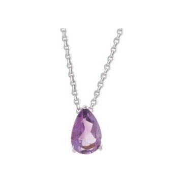 Collier améthyste or375 blanc