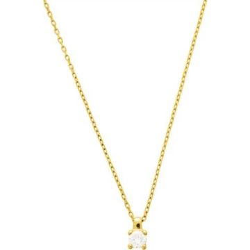 Collier Zirconium Or 375 millièmes Jaune