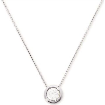 Collier Zirconium Or 375 millièmes Blanc