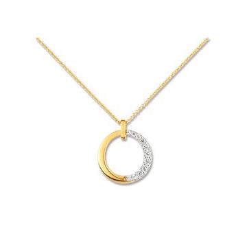 Collier 42c Oxyde Blanc Bicolore or 375