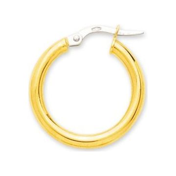 Créoles Lisse Or 375 millièmes Jaune
