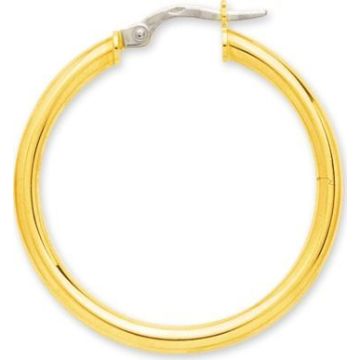 Créoles Lisse Or 375 millièmes Jaune