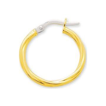 Créoles Torchon Or 375 millièmes Jaune