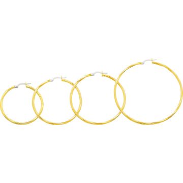 Créoles Torchon Or 375 millièmes Jaune