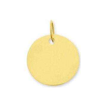 Pendentif Plaque Or 375 millièmes Jaune
